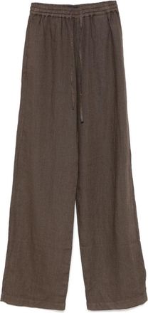 Fay Wide-Leg Jeans In Chocolate Brown With Elasticated Waistband