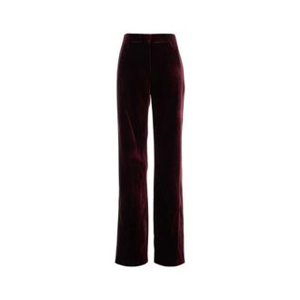 Versace Pantaloni in velluto di viscosa - - Trousers - Donna - Rosso - S