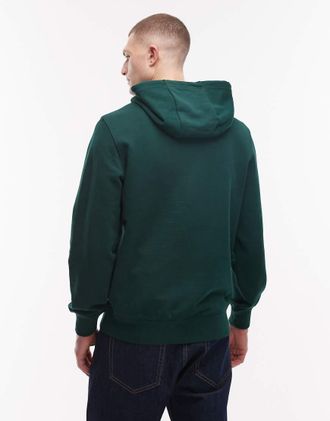 Tommy Hilfiger Felpa con cappuccio verde scuro con scritta di monogramma