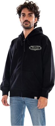 Carhartt Work in Progress Hooded Chez WIP Jas - Heren - Sweatshirts & Hoodies - Zwart - Maat: S Katoen