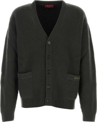 Gucci Charcoal Wool Blend Cardigan