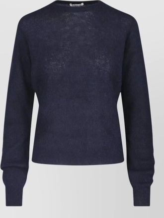 Auralee long sleeve round neck knit top