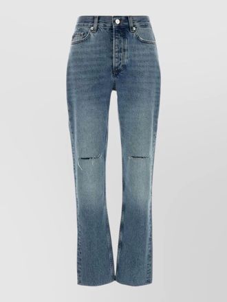 Anine Bing bruno denim five pocket belt loop jeans