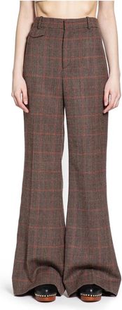 Chlo&eacute; Wide Trousers, female, Brown, M, High-Rise Flared Trousers