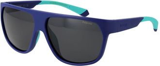 Polaroid Blauwe Plastic Zonnebril