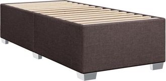 vidaXL Estructura De Cama Sin Colch&oacute;n Tela Marr&oacute;n Oscuro 80x200 Cm Vidaxl