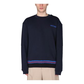 Missoni Sweatshirts, male, Blue, Size: M Crew Neck Sweatshirt