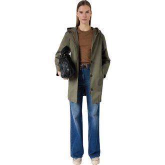 Gerard Darel Janaya Hooded Parka in Khaki Green at Nordstrom, Size Medium
