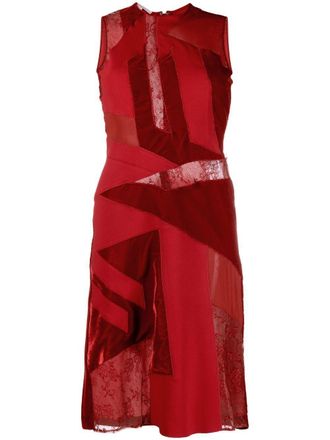Stella McCartney Mouwloze midi-jurk - Rood
