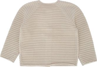 BONPOINT Boys Abid Cardigan Beige Cotton Organic