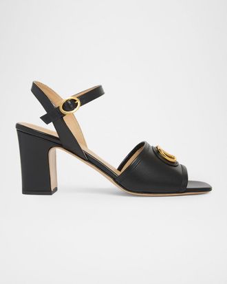 Valentino Garavani 75mm VLogo Signature Leather Sandals