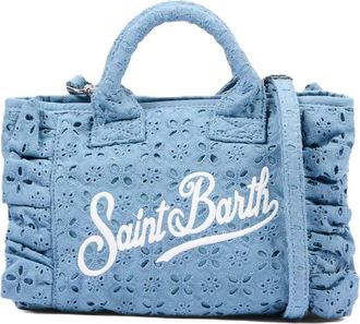 MC2 Saint Barth Rectangular Handbag with Floral Cut-Out Patterns