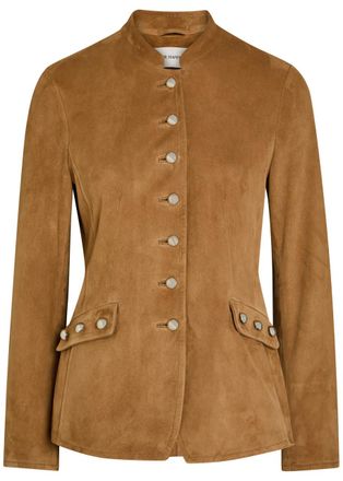 Nour Hammour Honor&eacute; Suede Jacket - Brown - 38 (UK10 / S)