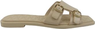 Santoni Beige Slippers - Dames - Sandalen - Beige - 36 EU - Schoenen