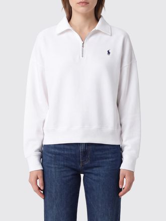 Polo Ralph Lauren Long-Sleeved Half-Zip Polo Shirt in Cotton Blend