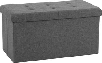 Seville Classics Foldable Storage Bench/Ottoman