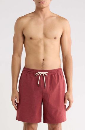 Nordstrom 7-Inch Volley Swim Shorts in Red Fire at Nordstrom, Size Xx-Large