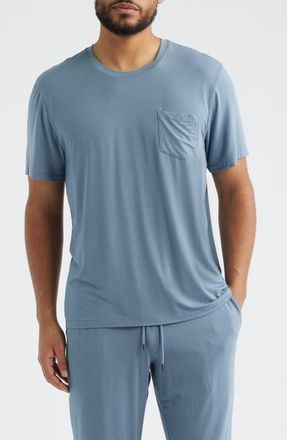 Daniel Buchler Stretch Modal & Silk Sleep T-Shirt in Air Force Blue at Nordstrom, Size Xx-Large