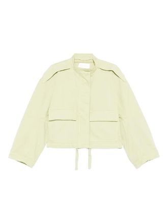 Christian Wijnants Julora flap-pocket drawstring jacket - women - Organic Cotton - 38 - Green