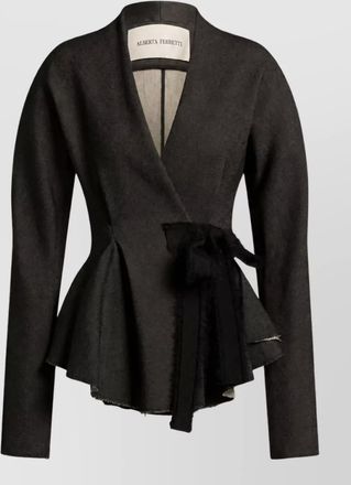 Alberta Ferretti single-breasted peplum blazer