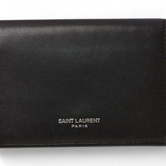 Saint Laurent Black Leather Coin Purse/Coin Case (Pre-Owned)