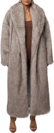 JLUXLABEL Aspen Days Faux Fur Coat in Ivory at Nordstrom, Size Large/x-Large
