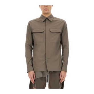 Rick Owens Casual Shirts, male, Gray, Size: M Hollywood Work Shirt