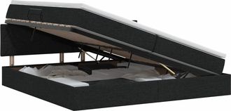 vidaXL Cama Con Almacenamiento Y Colch&oacute;n Negro 200 X 200 Cm Terciopelo Vidaxl