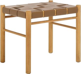 Safavieh Couture Devnie Woven Leather Ottoman