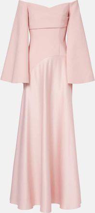 Solace London Abito lungo Rina in cr&ecirc;pe e raso