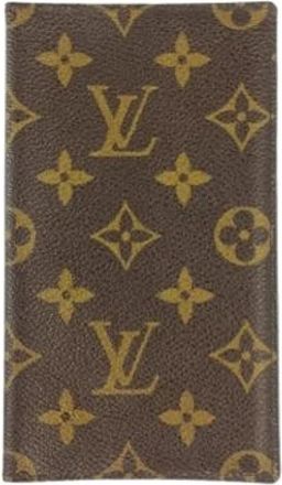 Louis Vuitton Pre-owned Monogram Compact Wallet - Dames - Vintage Accessoires - Bruin - ONE Size - Leer - Vintage