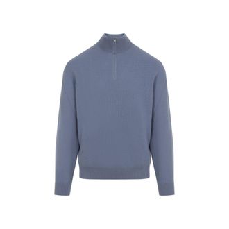 Ralph Lauren Blue Half-zip Sweater