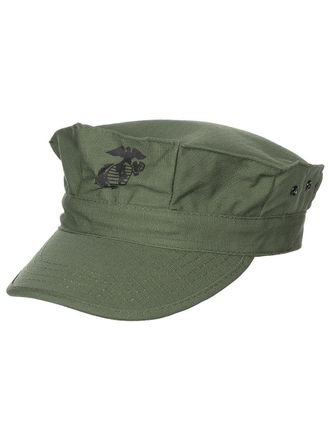 MFH USMC Rip Stop Marine Corp Field Cap Olive S-XL M M Olive / OD Green, olive, Medium