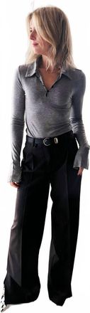 The Garment Bree Polo Tee In Grey