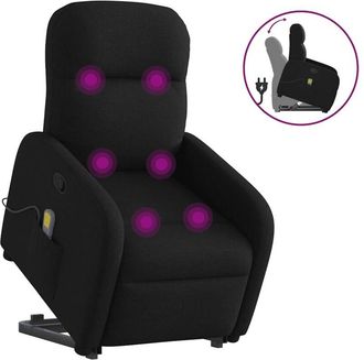 vidaXL Vidaxl - Sill&oacute;n Reclinable De Masaje Elevable Tela Negro