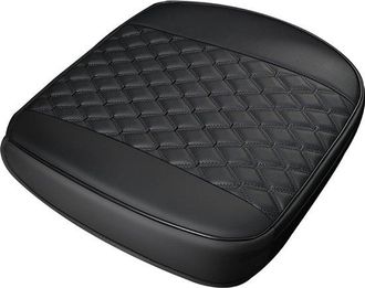 OEM Fundas De Asiento De Coche De Pu - Totalmente Acolchadas - Fundas Para Asientos Delanteros - Juego De 2 Piezas - Negro - 52502cm