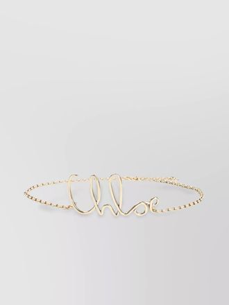 Chlo&eacute; brass chain belt