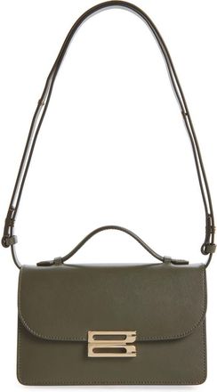 Victoria Beckham The Mini Dorian Leather Shoulder Bag in Dark Olive at Nordstrom