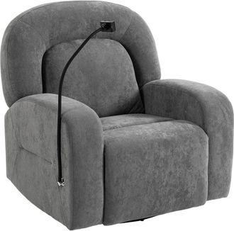 HOMCOM Sill&oacute;n relax reclinable 93x75x100 cm gris