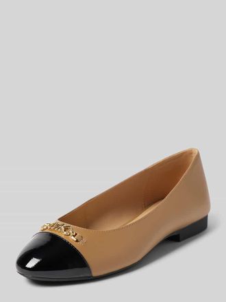 Michael Kors Ballerinas mit Label-Applikation Modell REBECCA in Sand, Gr&ouml;&szlig;e 38