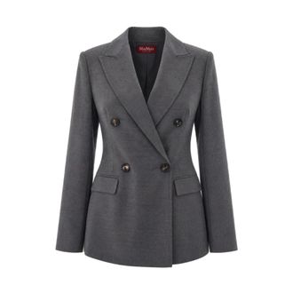 Max Mara Uditore Blazer - Dames - Jassen - Grijs - Maat: L Zijde