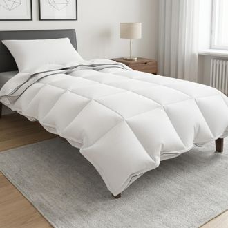 vidaXL Vidaxl Set Di Piumoni 135 X 200 Cm No Cotone, Bamb&ugrave;, Poliestere Bianco