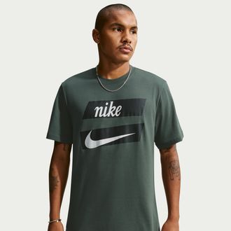 Nike Mens Nike Sportswear T-Shirt in Green | IM5619-303
