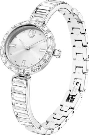 Swarovski Horloge Unisex Matrix Armband 25 mm Zilver- Wit 5677487 - unisex - Horloges - Grijs - ONE Size - Accessoires