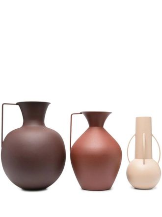 Pols Potten Juego de 3 jarrones Roman Brown