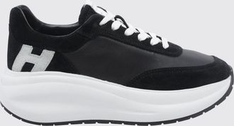 Hogan Sneaker H696 in pelle di vitello liscia e suede con suola chunky