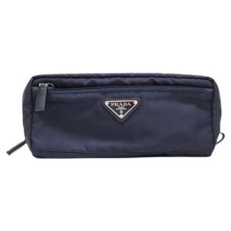 Prada Pre-owned Bags, female, Blue, Size: ONE SIZE Pre-owned Vintage Pouch
