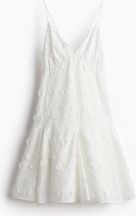 H&M Baumwollkleid mit Applikationen - White