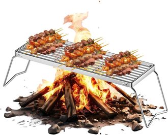 OEM 12 Brochetas De Acero Inoxidable Con Soportes Verticales, Aptas Para Freidora De Aire, Libres De Bpa