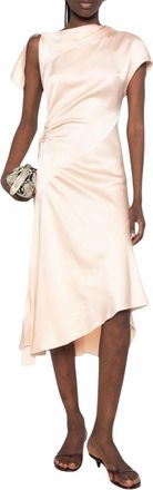 Victoria Beckham Light Pink Draped Dress
